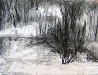 “Winterpark 2, 2007, Acryl / Papier, 42x56 cm – Klick=großes Bild